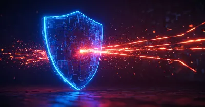 ネットワークへのサイバー攻撃をイメージした画像