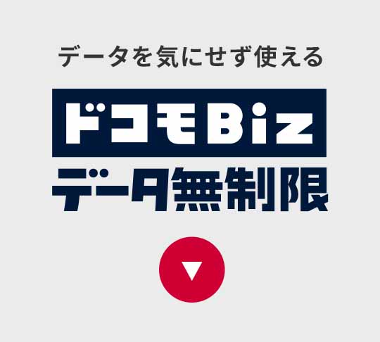 データを気にせず使えるドコモBiz データ無制限