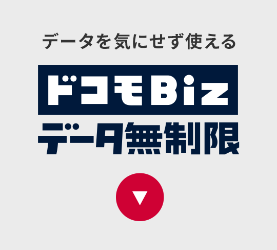 データを気にせず使えるドコモBiz データ無制限